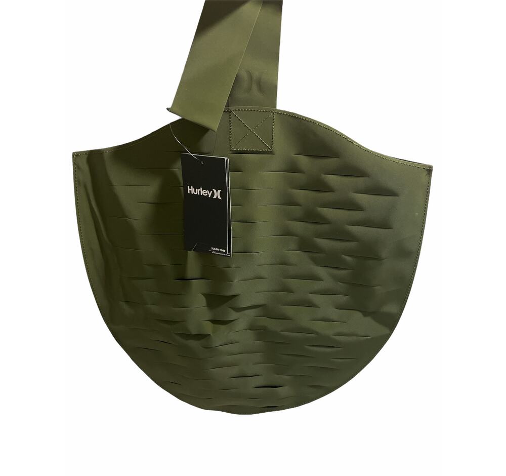 Hurley Slash Tote Bag Olive Green Canvas New